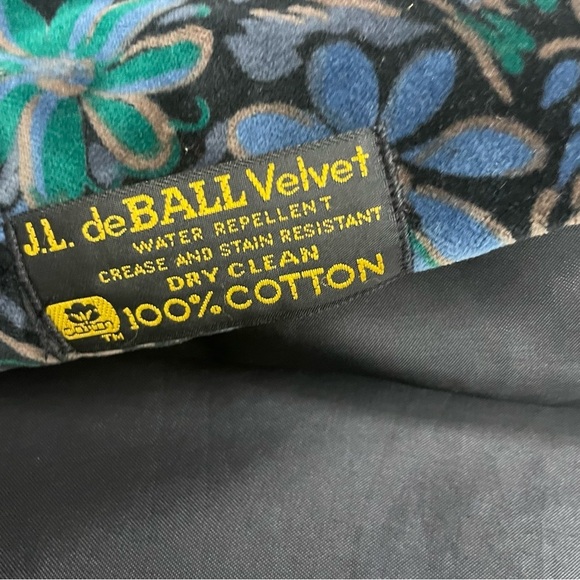 VTG  Portrait J. L. Deball Velvet Coat Floral Print Size Large - Picture 9 of 15